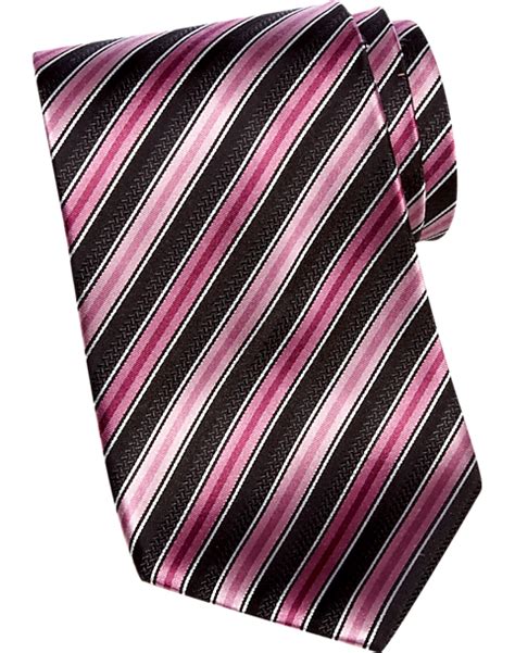 Sean John Pink Stripe Extra Long Tie Mens Big And Tall Mens Wearhouse