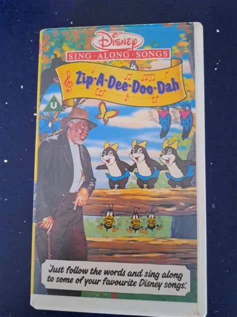 Walt Disney Sing Along Songs Vhs Zip A Dee Doo Dah Video Tape Song Of