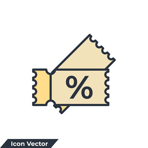 Coupon Icon Logo Vector Illustration Discount Coupon Symbol Template