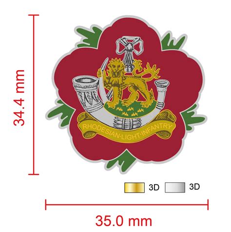 Rhodesian Light Infantry Rli Remembrance Lapel Pin Military