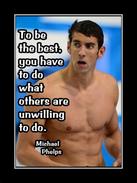 Michael Phelps ‘to Be The Best Swimmer Quote Poster Motivational Swimming Wall Art T