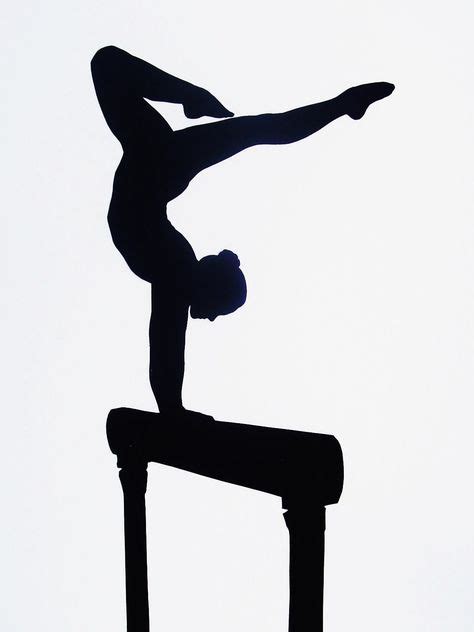 Custom Full Body Silhouette Gymnastics Not A Print Silhouette Clip