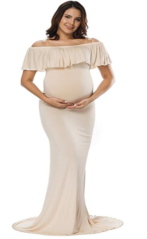 Maternity Dresses For Photo Shoot Fancy Sexy Women S Off Shoulder Ruffles Pregnancy Slim Fit