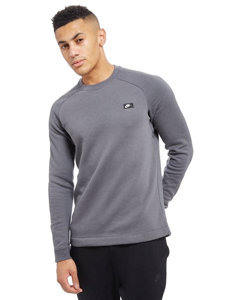 Nike Cotton Modern Crew Sweatshirt In Grey Gray For Men Lyst