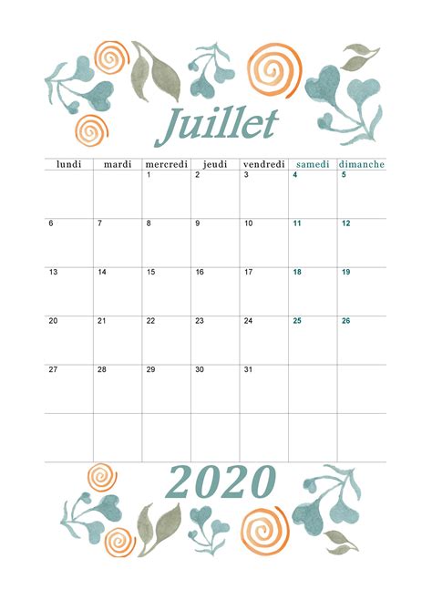 Juillet 2020 Calendrier Fr3  Free Printable Calend