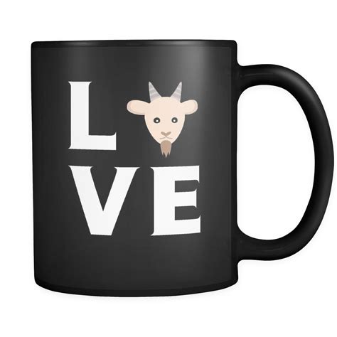 Goat Love Goat 11oz Black Mug Mugs Custom Coffee Cups Custom Coffee