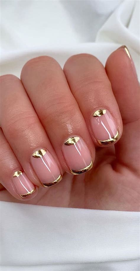 39 Chic Nail Design Ideas For Summer Gold Tips