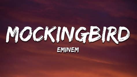 Eminem Mockingbird Lyrics Youtube