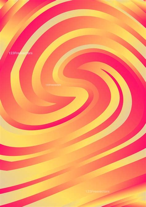 Abstract Pink And Yellow Swirling Background
