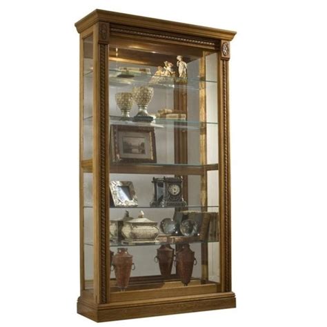 Types of curio cabinets vary almost as much as varieties of flowers, so the ideal lighting for one unit is less than optimal for another. Estate Oak Curio Cabinet display glass oak sliding door ...