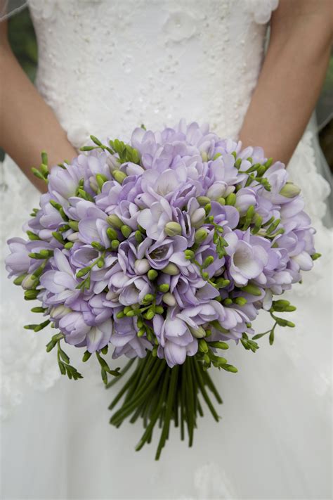Beautiful Lilac Freesia Hand Tied Bouquet By Bows And Blooms Freesia