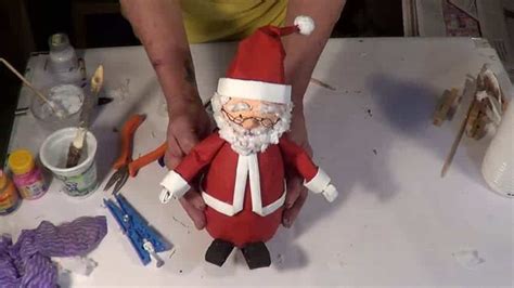 How To Make Santa Claus From Plastic Bottle Simple Craft