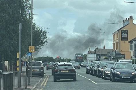 Smoke Seen For Miles Around As Emergency Crews Rush To Fire Liverpool