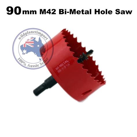 90mm m42 bi metal hole saw with arbor metal sheet cutting wood plaster new ebay