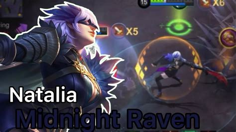 natalia midnight raven survival mode mlbb youtube
