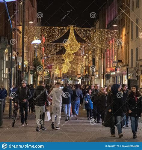 Grafton Street Dublin Christmas Lights Editorial Stock Photo Image Of