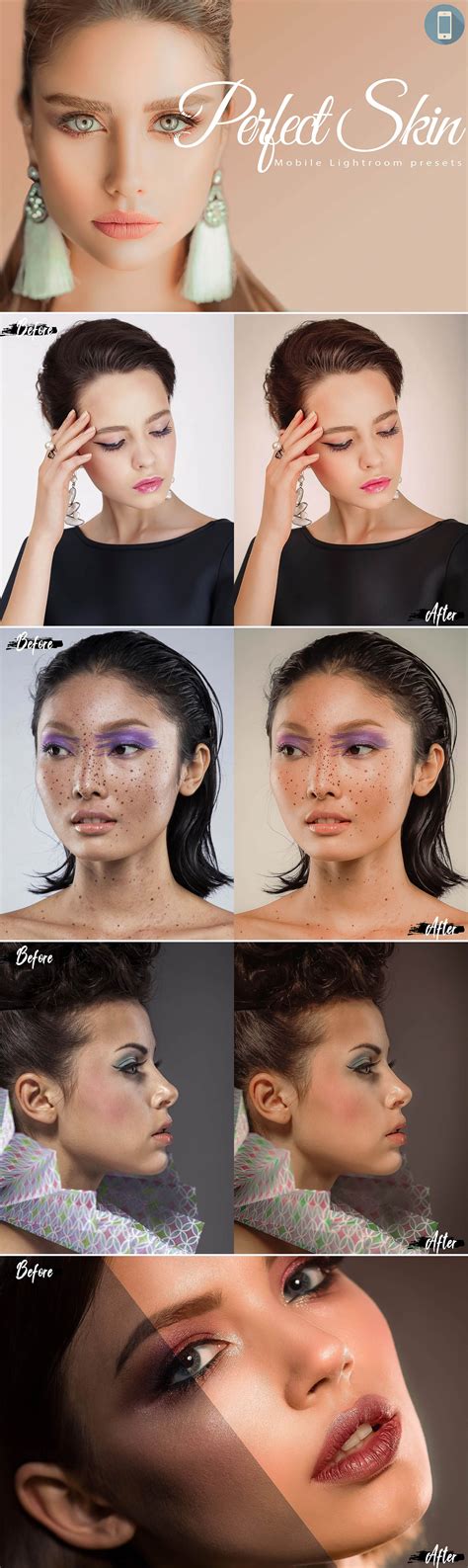 18 Perfect Skin Mobile Lightroom Presets Skin Retouch Adobe Etsy