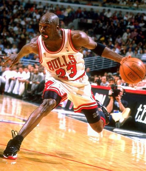 1995 96 Chicago Bulls Michael Jordan Tongue Out And All Nba