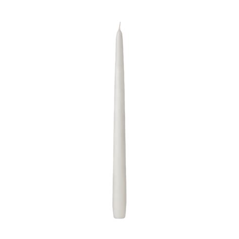 12 Inch White Taper Candle