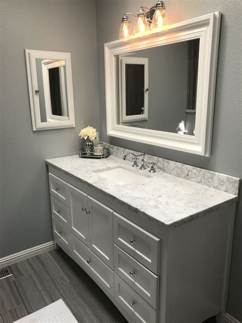 White And Gray Bathroom Grey Bathrooms Diy Bathroom Remodel Grey