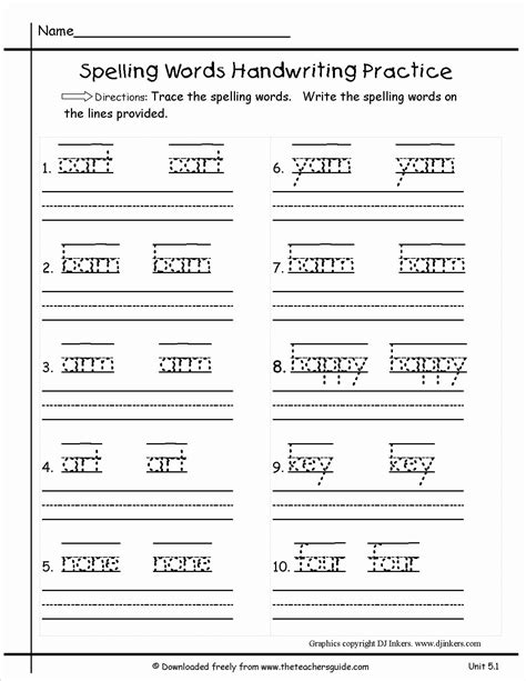 1st Grade Handwriting Worksheets To You Math Worksheet For — Db