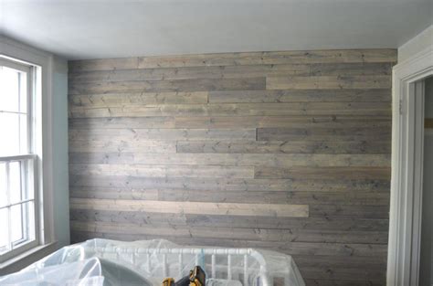 How To Fake A Reclaimed Wood Plank Wall Wood Plank Walls Plank Walls