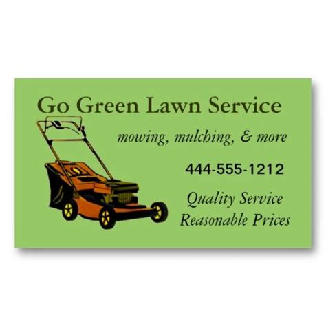 10 images about lawn care business cards on pinterest. Lawn Service Business Card with mower customizable ...