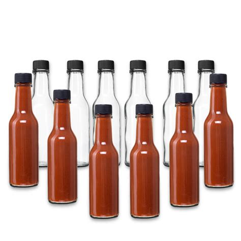 5 Oz Clear Glass Woozy Sauce Bottle With 24 414 Neck Finish For Sale
