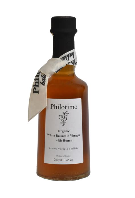 Organic White Balsamic Vinegar With Honey 250ml Tastegreece