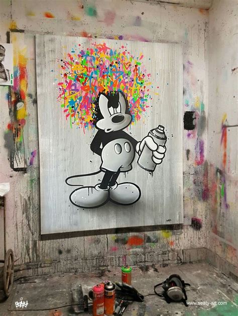 Art Graff Mickey Dessin Mickey Art Mural Contemporain Peinture