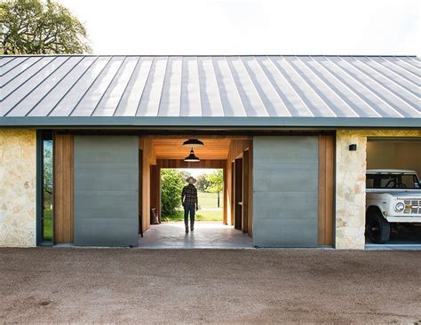 Modern Barn Which Is The Companion Building To A Small Stone Ranch