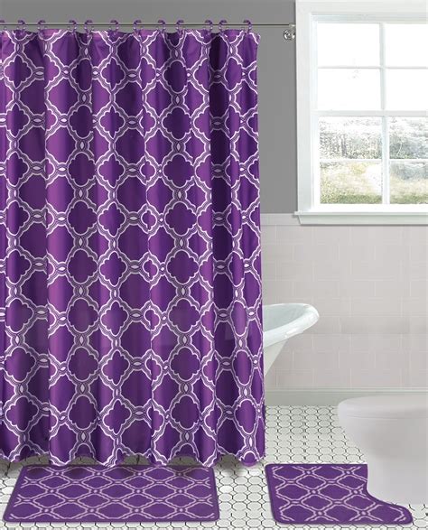 4 Piece Purple Butterfly Bathroom For Any Season Print Design Set 2