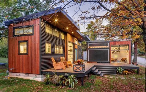 The Rocker Tiny House Is Part On Foundation Part On Wheels