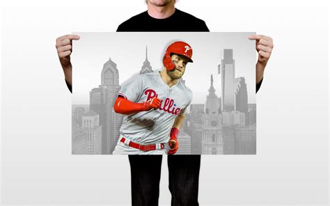 Bryce Harper Philadelphia Art Wall Indoor Room Outdoor Poster Poster