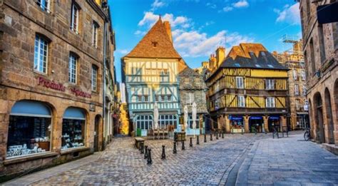 Historical Old Town Of Dinan Brittany France Globephotos Royalty
