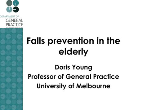 Ppt Falls Prevention In The Elderly Powerpoint Presentation Free