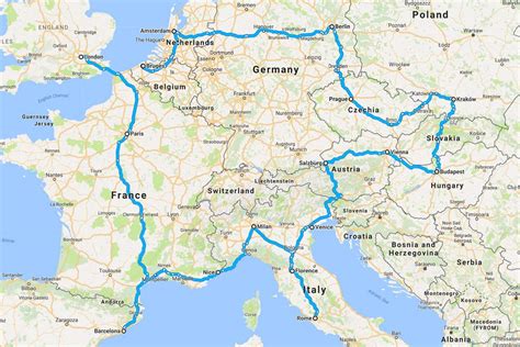 Pest Absicht Bösartiger Tumor road trip western europe