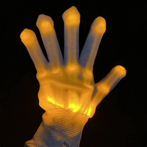 Skeleton Led Light Up Flashing Party Gloves Buy Led Gloveskleton