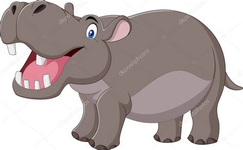 Hipopótamo De Dibujos Animados Con Boca Abierta 2023