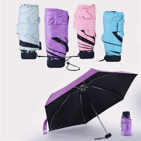 Buy 1pc Portable Mini Five Folding Pocket Light Umbrella Windproof Folding