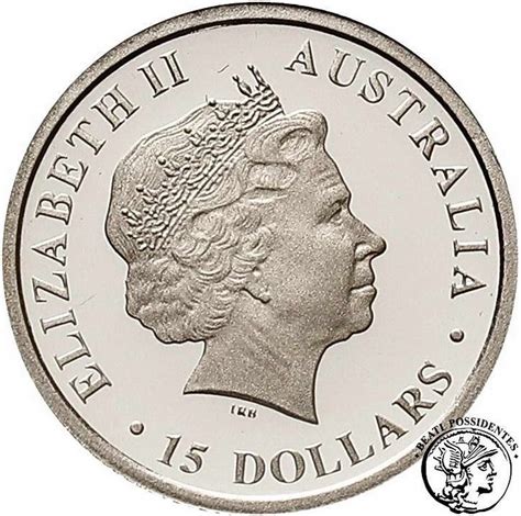 Australia Elżbieta Ii 15 Dolarów 2009 110 Oz Pt Stl Archiwum