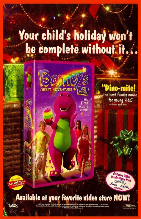 Barneys Great Adventure Video Christmas Promo Ad By Bestbarneyfan On