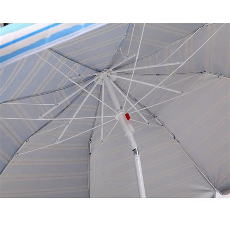 Ammsun 2017 6ft Folded Beach Umbrella With Tilt Portable Cabana Silver