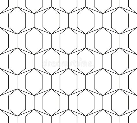 Hexagon Geometric Seamless Pattern Texture Stock Vector Illustration