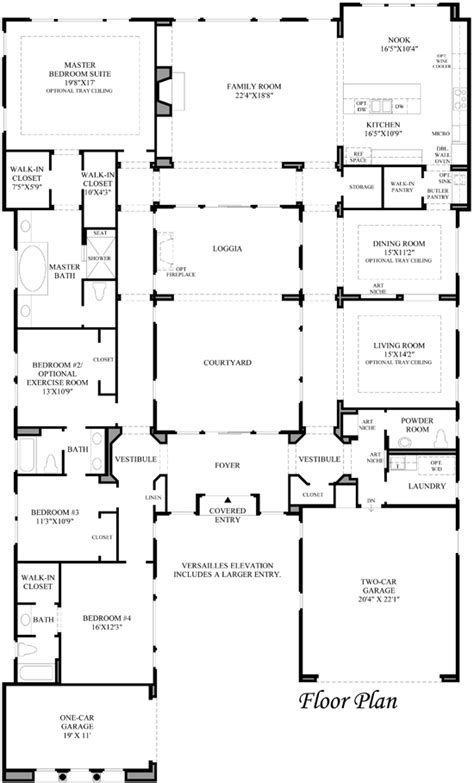 House plans are presented with options for the design of rooms and with one of the foundations. Awesome floor plan... courtyard in the middle | Courtyard ...