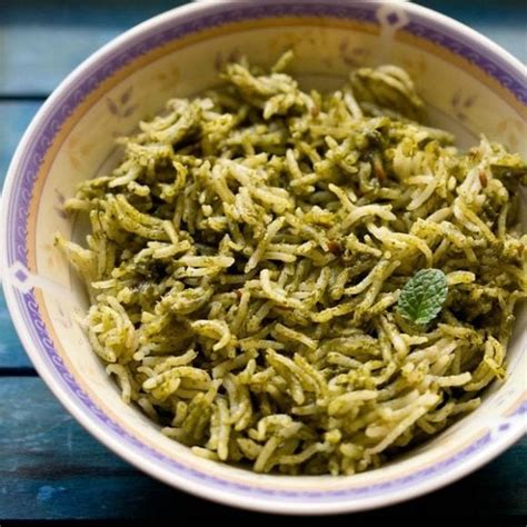 Palak Rice Indian Spinach Rice Palak Pulao Dassana S Veg Recipes