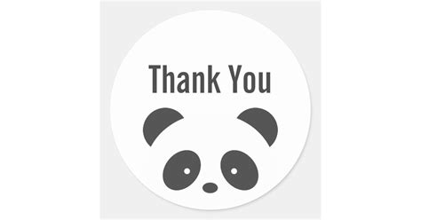 Panda Thank You Stickers Zazzle