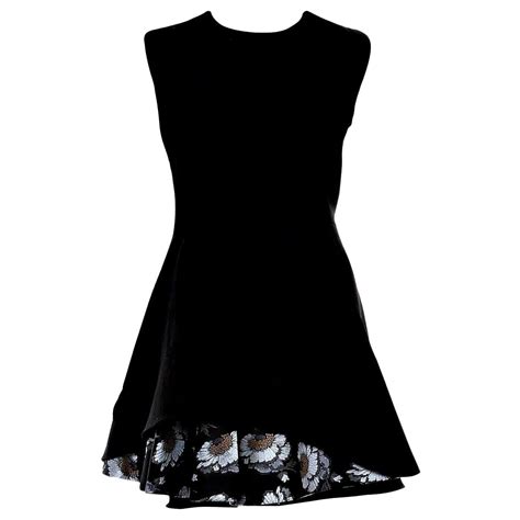Alexander Mcqueen Ss11 Runway Black Cream Silk Ombre Ruched Dress Gown