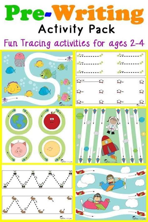 worksheets  toddlers age     pre writing tracing pack