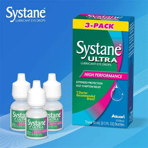 Systane Ultra Lubricant Eye Drops 3 X 10 Ml Bottles 30 Ml Total